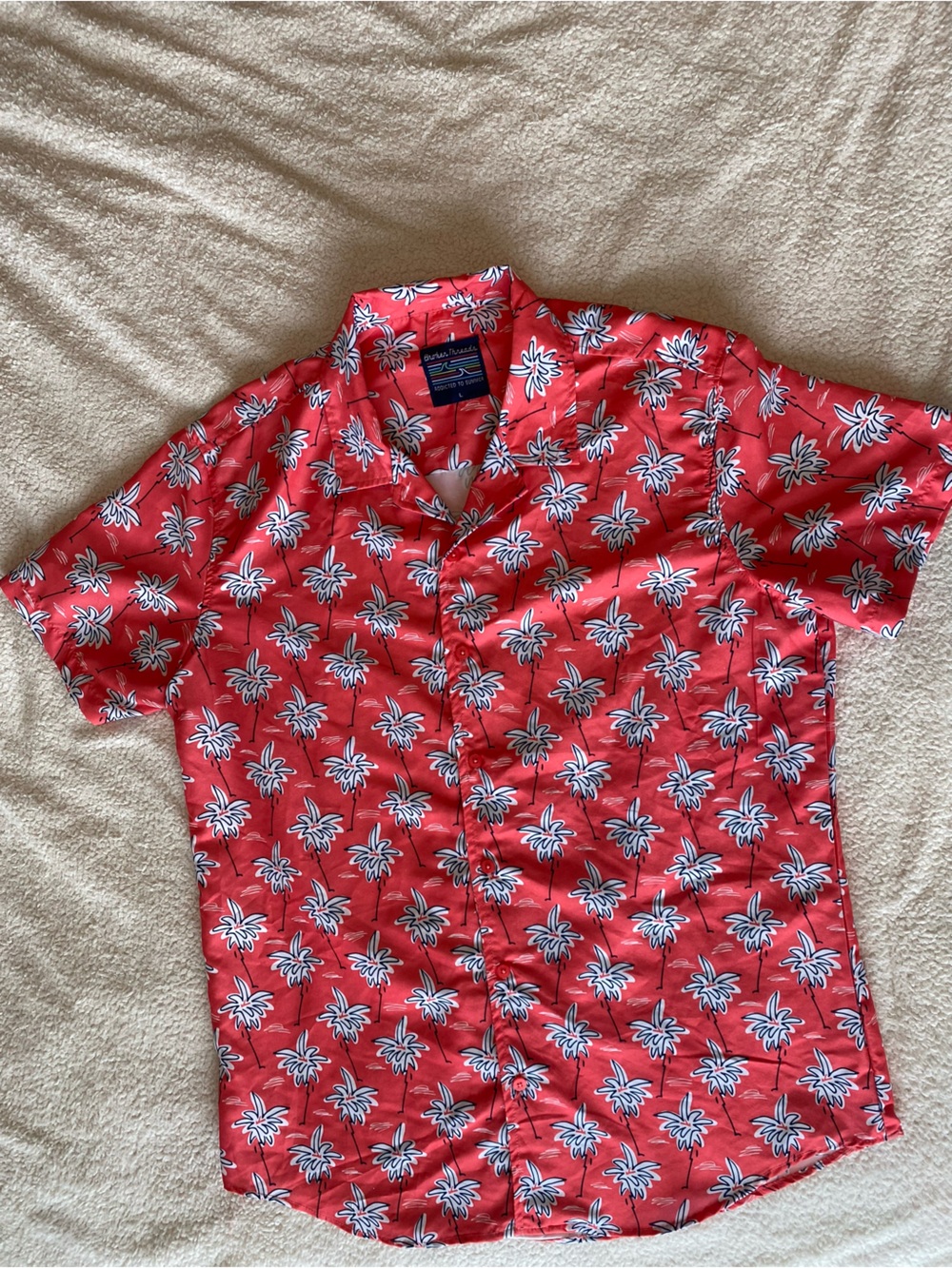 Burton Threads Men’s Hawaiian Tropical Print Shirt Large